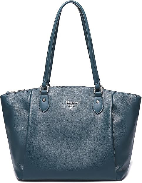 davidjones 女式柔软人造皮革手提包单肩包,大容量流苏顶部提手挎包