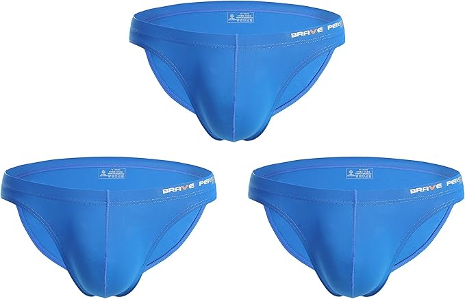 swbreety 男式比基尼三角裤低腰透气低腰游泳内裤多件装