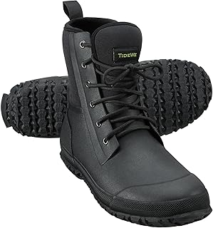 tidewe 男式橡胶靴 系带 5.