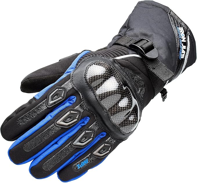 防水摩托车手套摩托车骑行手套碳纤维外壳手套触摸屏摩托车手套男女