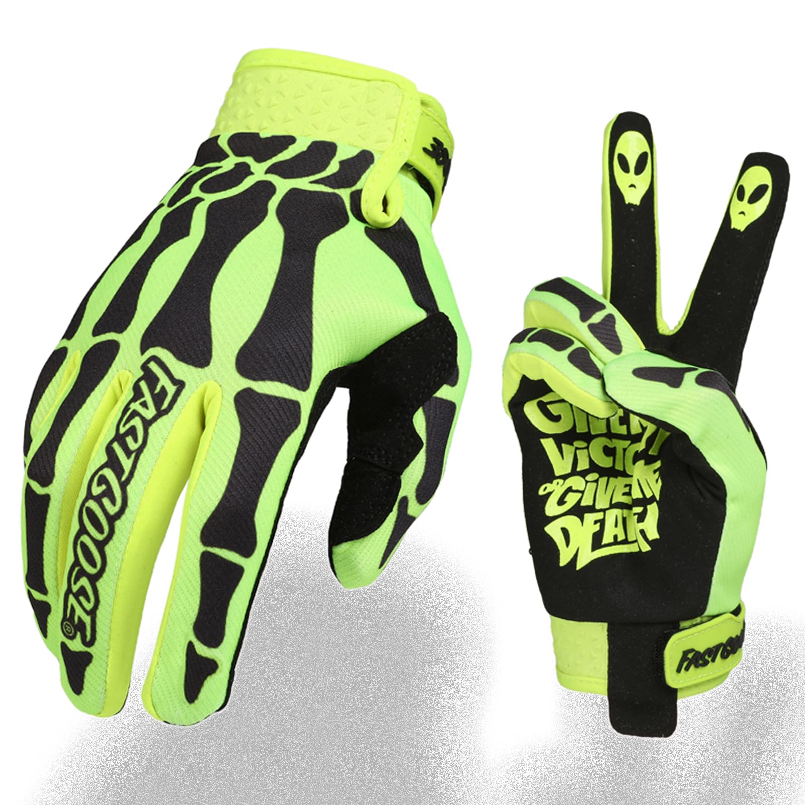 FASTGOOSE Skeleton-Paw Motorcycle Gloves for men and women, Men's Cycling gloves Breathable cycling gloves for ATV BMX Mountain Bike Motocross Motocross (*,XL size)