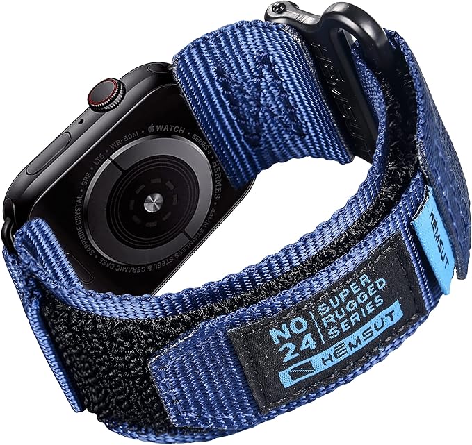 兼容 apple watch 表带,超坚固尼龙运动表带,带编织环设计,适用于 i