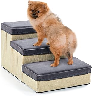 inrlkit 3 层宠物楼梯,可折叠狗台阶狗楼梯/坡道/梯子适用于床沙发