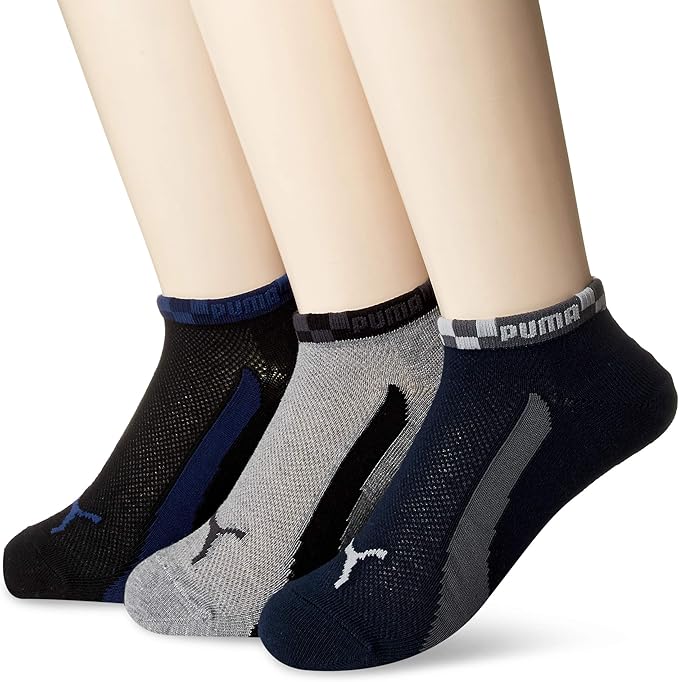 puma 彪马 运动鞋袜 手背网眼 3双装 男式袜子 2822122