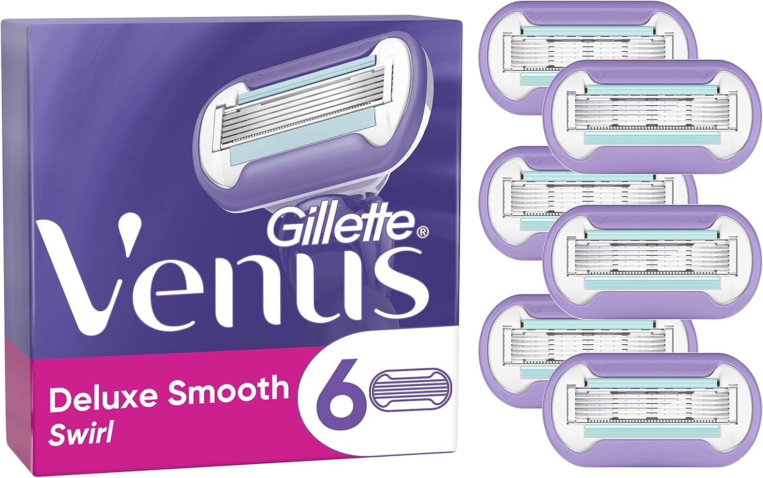 gillette 吉列 venus swirl 女士剃毛刀刀片,6件装