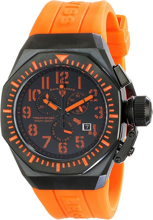 legend 男式 10540-bb-01-oa commander 模拟显示瑞士石英黑色手表