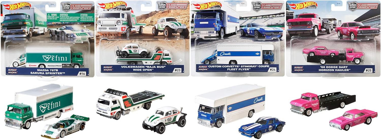 Hot Wheels 风火轮 汽车文化运输系列 FLF56-986J 重型运输车队模型玩具 4套装 ¥348.77