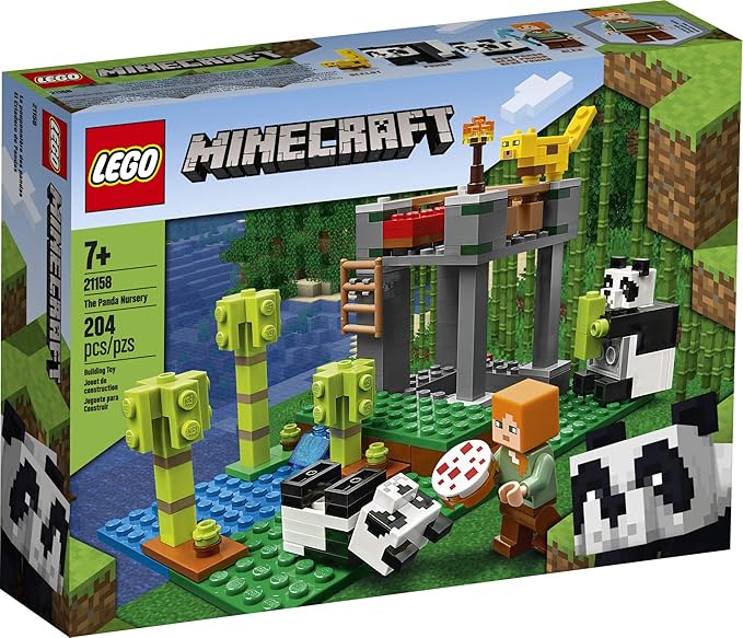 Lego 乐高minecraft熊猫幼儿园儿童积木玩具 Minecraft和熊猫粉丝的送礼佳品 年新版 4件 亚马逊中国 玩具