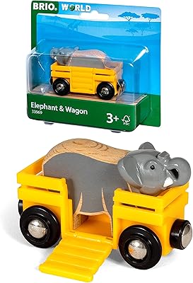 brio 33969 33969 大象动物手推车,黄色