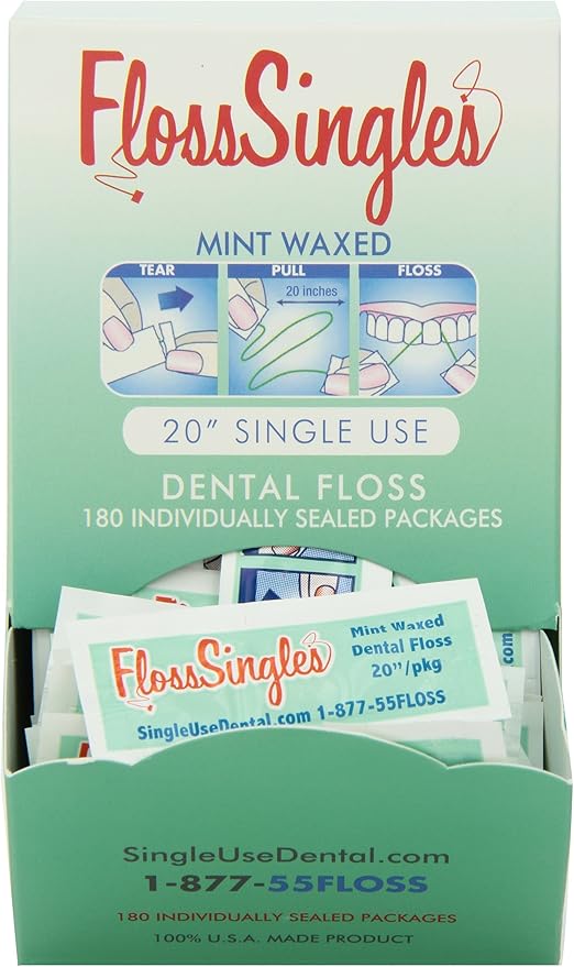 floss singles 牙牙线分配盒,浅*,薄荷色,20 英寸(约 50.