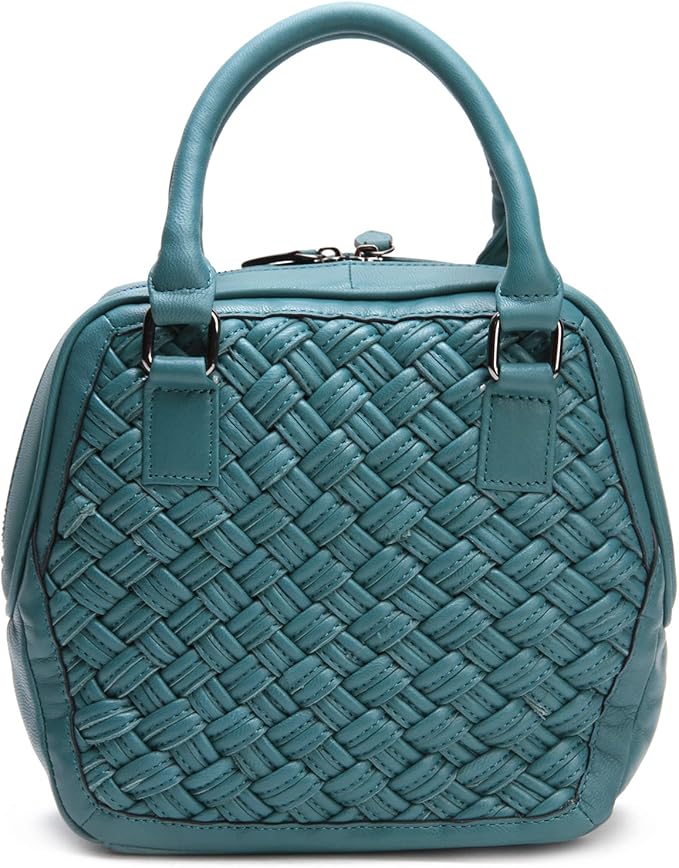 borgasets 宝嘉仙蒂 女士手拎包 羊皮编织女士单肩斜跨手提包 女式