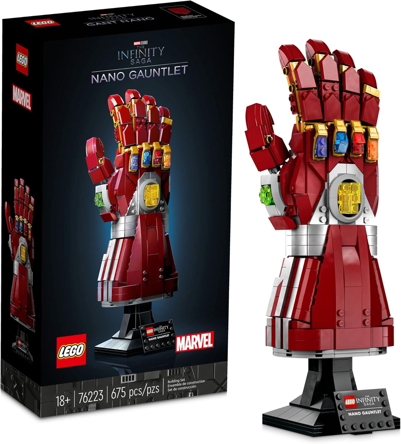 LEGO Marvel Nano Gauntlet 76223 Collectible Building Kit; Replica Iron Man Gauntlet for Adult Fans and Model-Makers (680 Pieces)