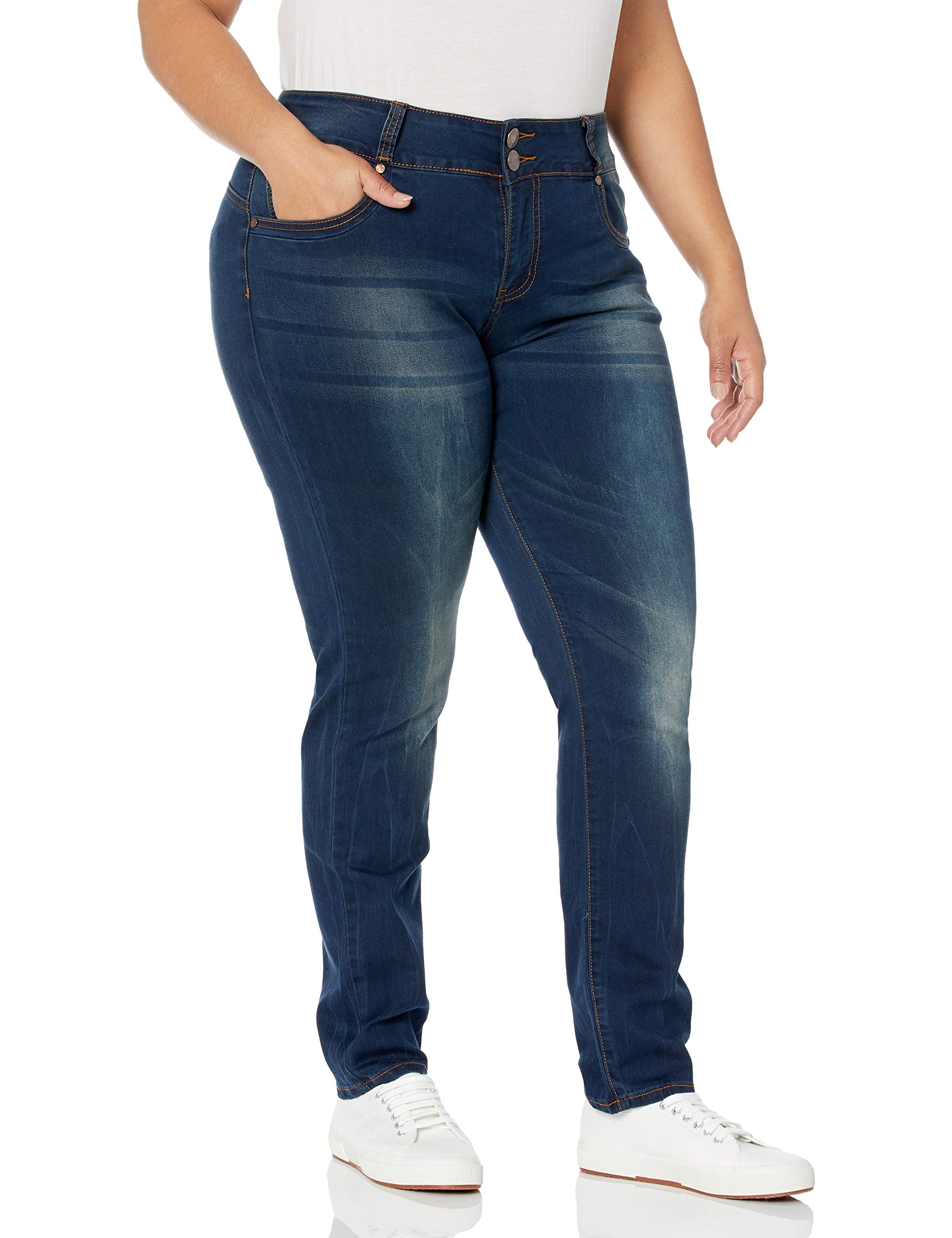 V.i.p.jans Jeans Women's mid-rise slim-fit dark blue optional