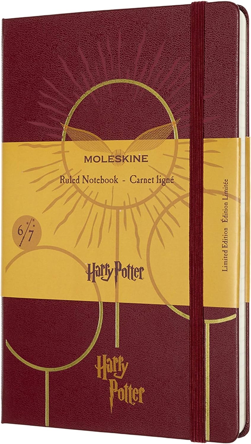 moleskine 哈利波特限量版笔记本,硬封面,大号(5 英寸 x 8.