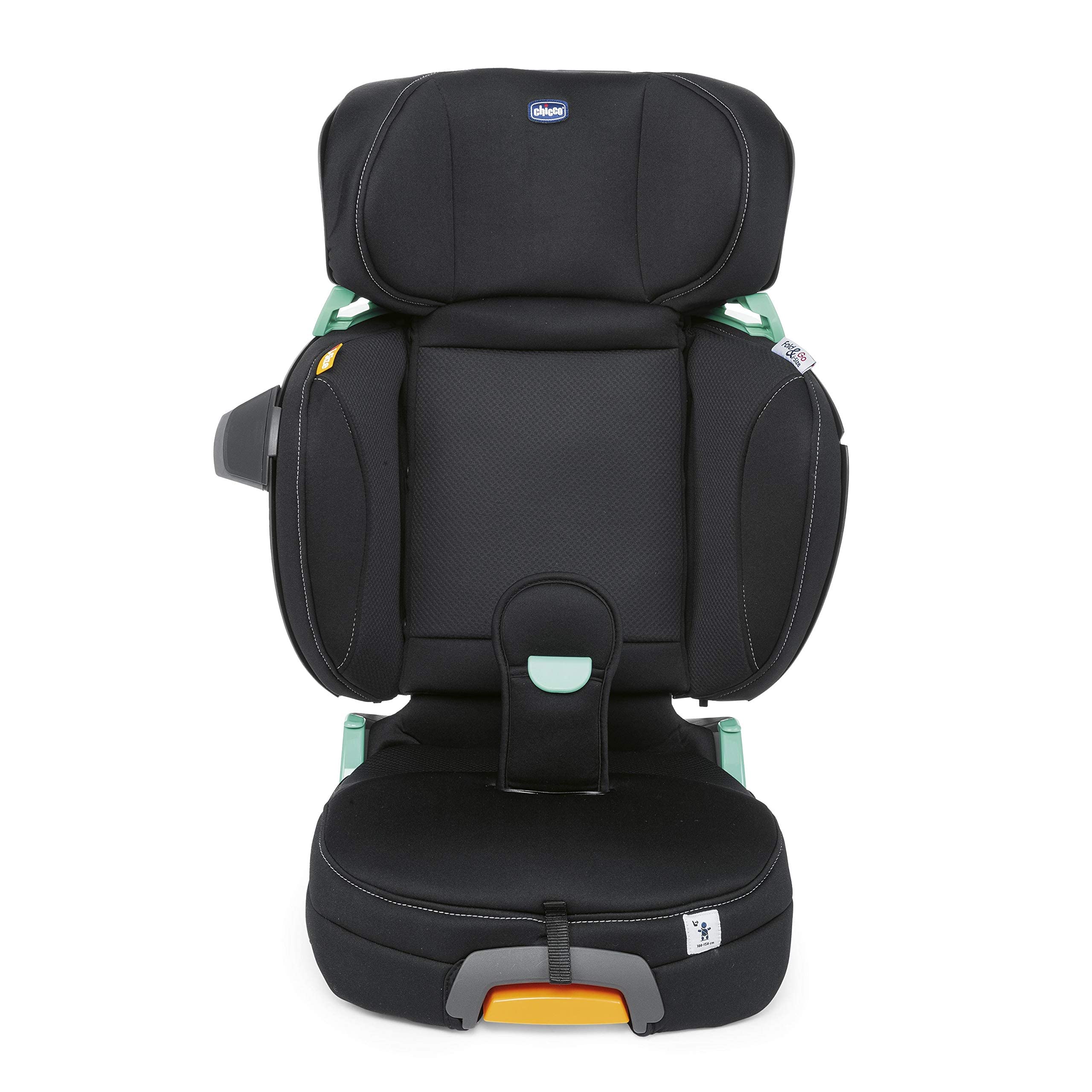 Chicco Fold & Go i-Size car seat 100-150 cm, adjustable child car seat, suitable for 3-12 years old (about 15-36 kg) children, folding portable, with side protection, adjustable height and width