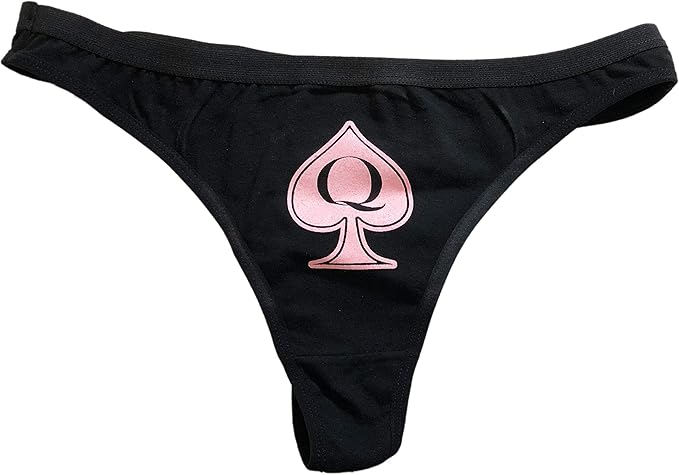 黑桃女王 qos 丁字裤,带字母 q