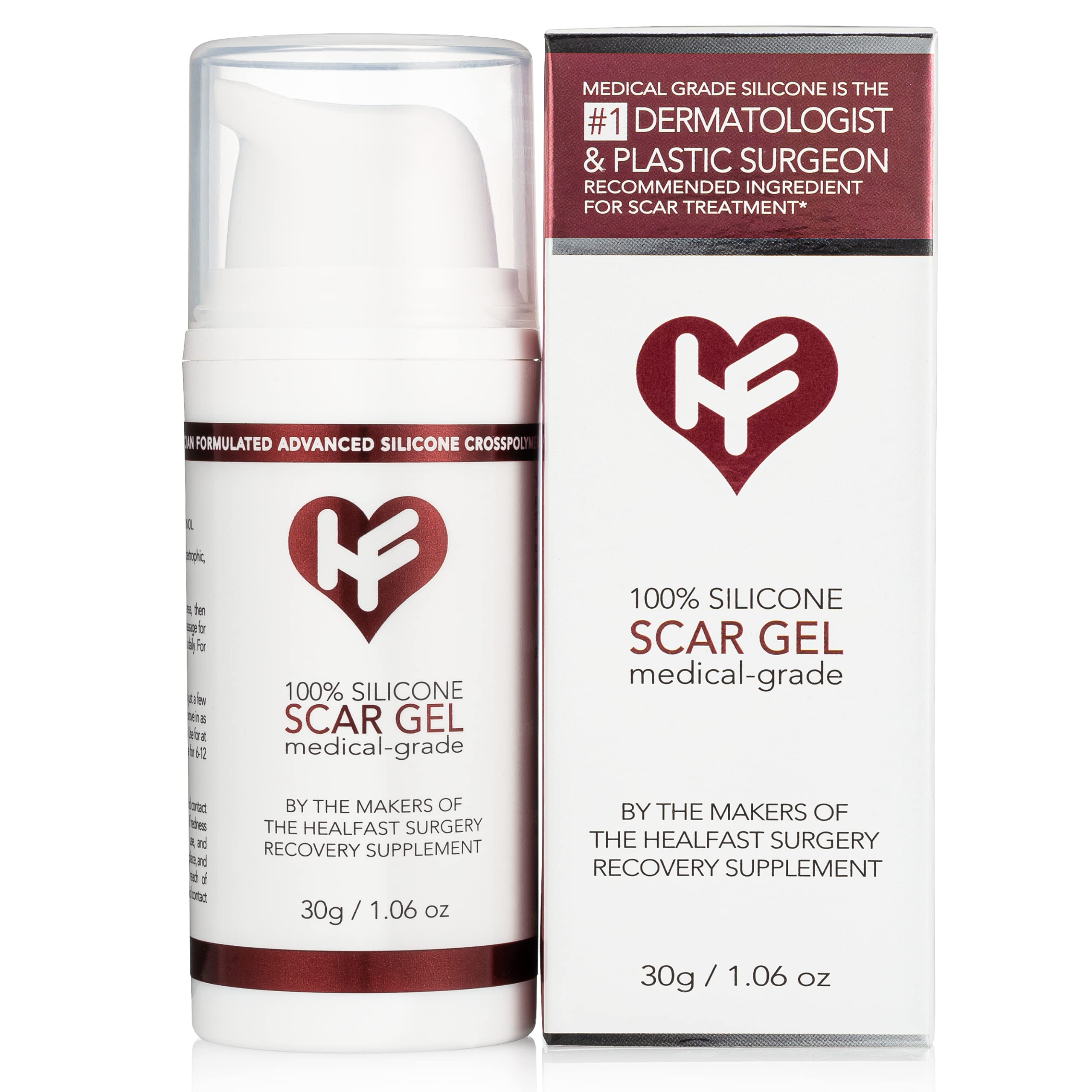 Physician Scar Gel - Advanced Cross Polymer Scar Gel for face, body, Part C, Keloid, Hypertrophic & Acne - New and old 0 g