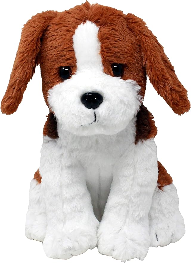 住所宠物填充动物:joey - 10 英寸比格尔毛绒狗 - 基于现实生活收养的