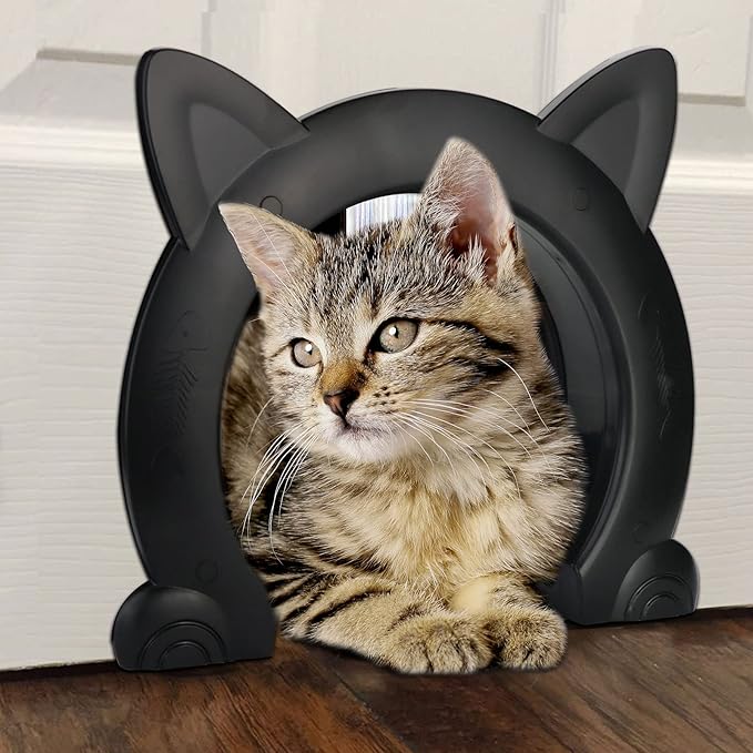 ikuso 室内门,室内猫门,猫宠物门,10.5 英寸*2.4 英寸*9.0 英寸(长)