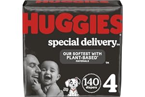 HUGGIES 低变应原婴儿纸尿裤，尺寸4，140片，可随身携带的婴儿裤