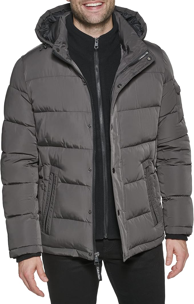 calvinklein男士alternative连帽羽绒服外套