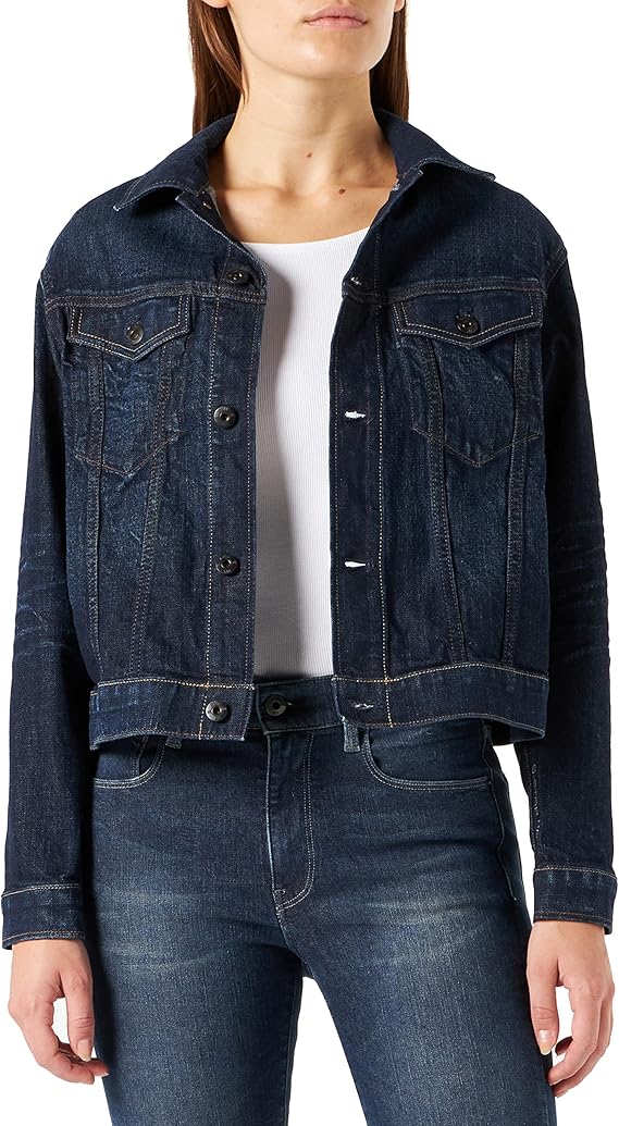 g-star raw 女式 3301 直筒牛仔 c 夹克