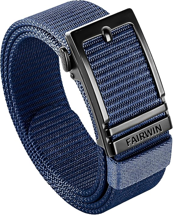 fairwin 男士棘轮腰带,带自动搭扣,可调节战术尼龙男式腰带