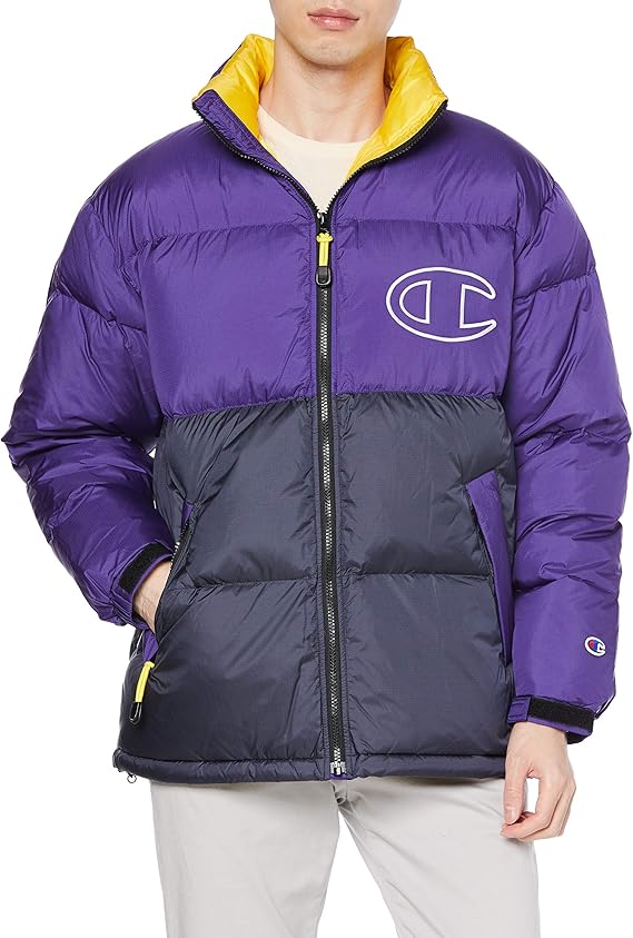 冠军男士羽绒服外层防水隔热下摆抽绳大c徽标c3s607