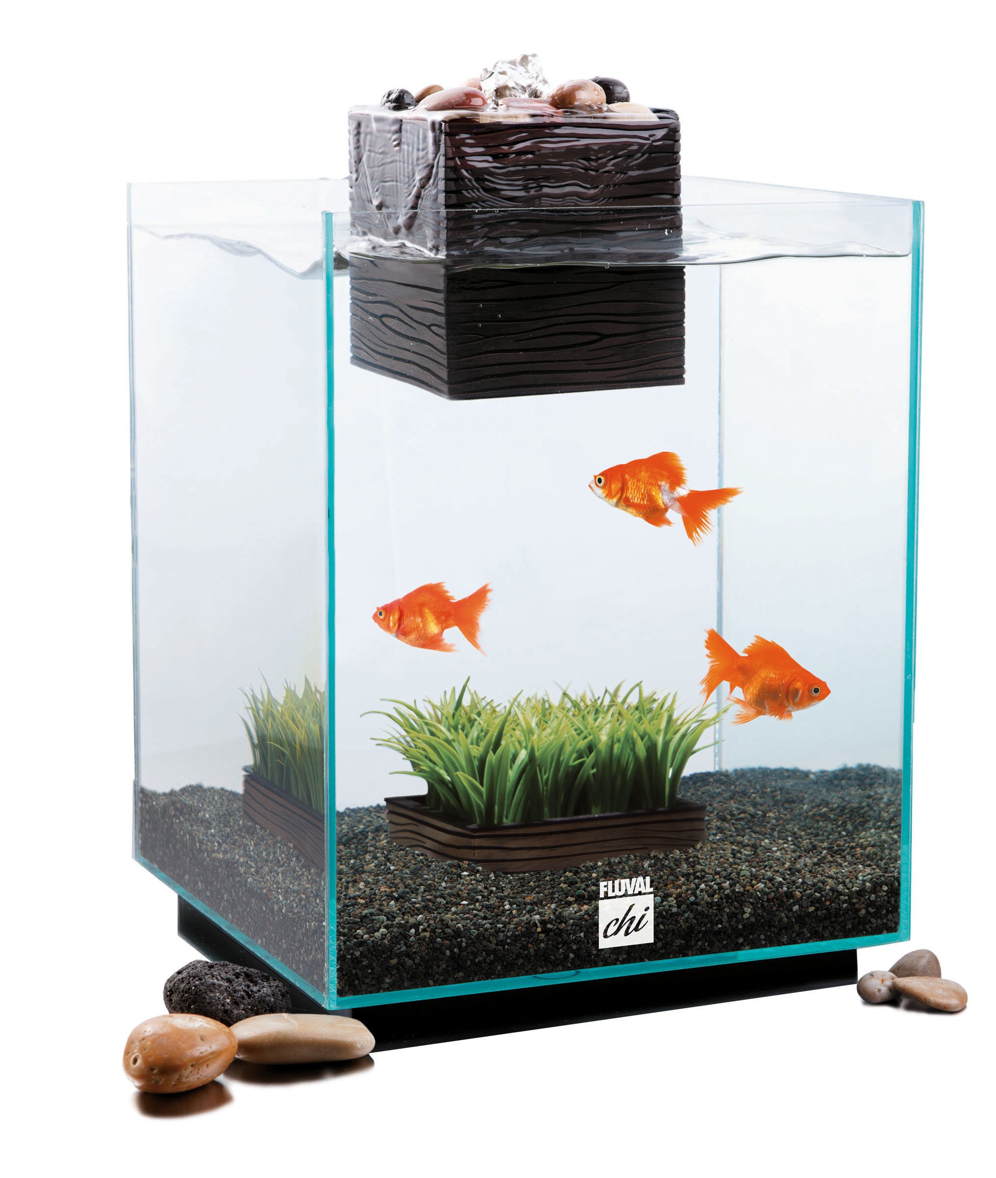 Fluval Chi aquarium set clear 5 Gallon with Lid