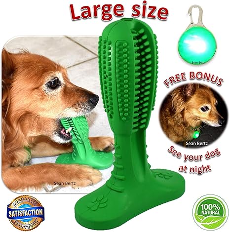 狗狗牙刷棒狗狗牙齿清洁磨牙玩具小狗牙刷牙刷 狗狗牙齿清洁器耐咬玩具适合所有品种中大型犬种 大 亚马逊中国