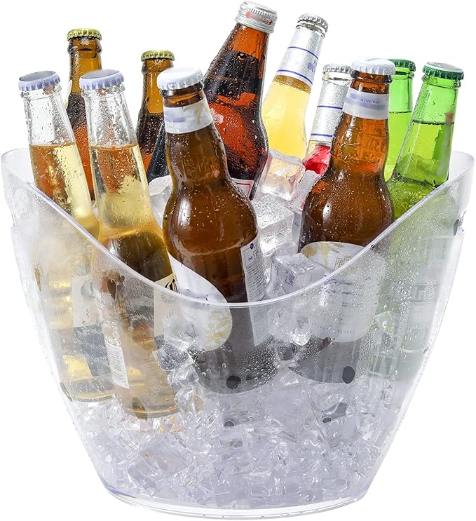 大号冰桶透明亚克力饮料桶饮料桶葡萄酒香槟桶 适用于派对和家庭酒吧