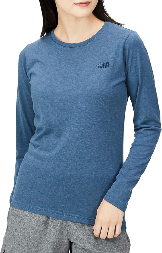 north face 北面 长袖针织衫 长款t恤 l/s flash dry美利奴圆领女士