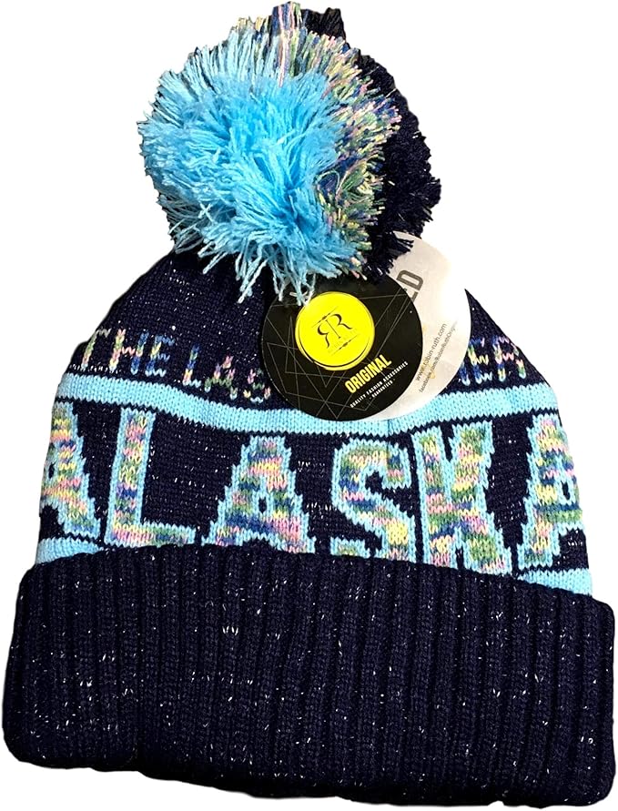 robin ruth alaska 无檐小便帽 高品质*蓝婴儿蓝色粗花呢金属闪亮