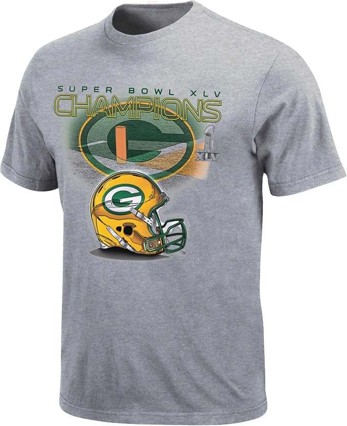 Nfl 绿湾包装工队super Bowl Champs Enormous Victory 短袖基本款t 恤钢麻灰色大 亚马逊中国 服饰箱包