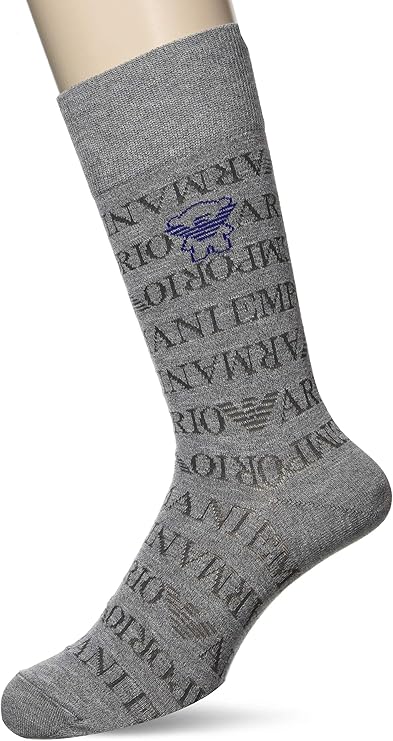 emporio armani 阿玛尼 曼加熊 &amp;ea标志 条纹 休闲袜 2342324