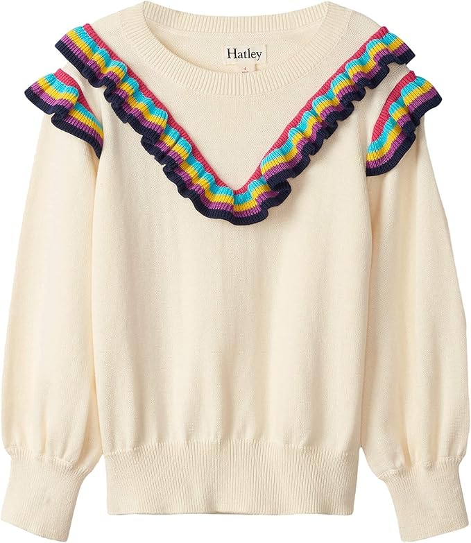 hatley 女童褶皱毛衣