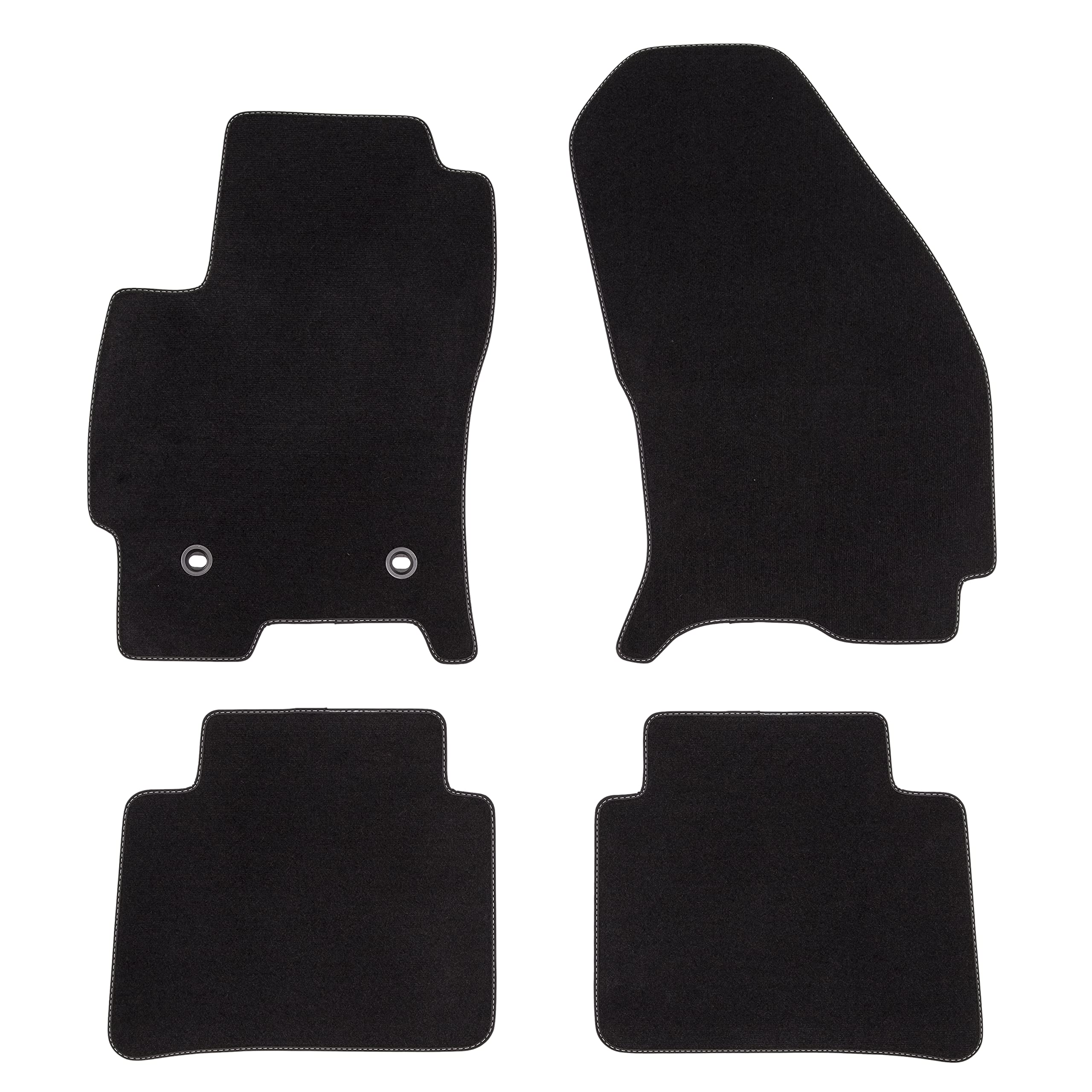 MAT10 - Silver Line: Ford Mondio River Back, Step back rear and race produced Year 2000-10-2007-03 Car foot mat Car carpet Velvet Premium 4 pieces black * fit