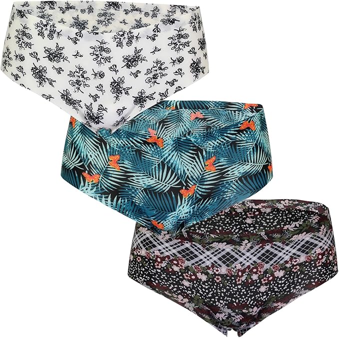 forfashion 女士内裤比基尼内裤时尚涤纶女孩三角裤 3 – 12 件装