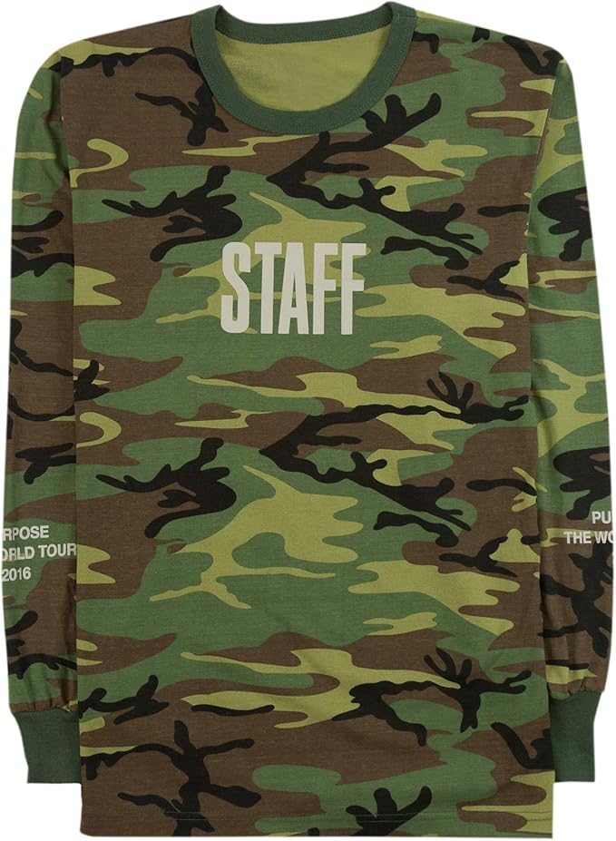 justin bieber purpose tour staff 长袖 t 恤