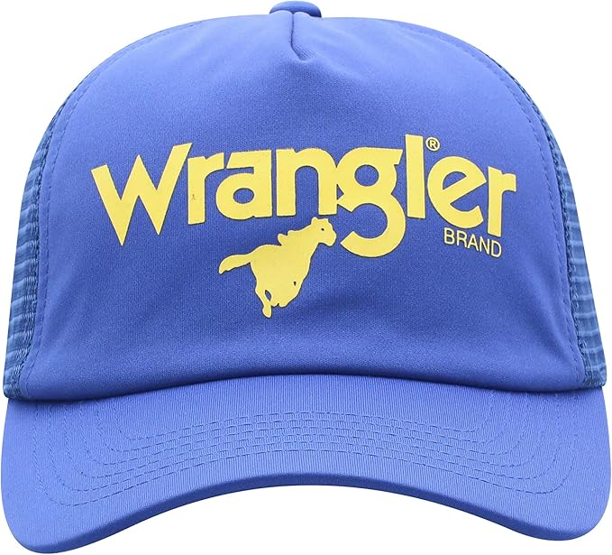 wrangler 真正的蓝色和黄色可调节后扣帽子