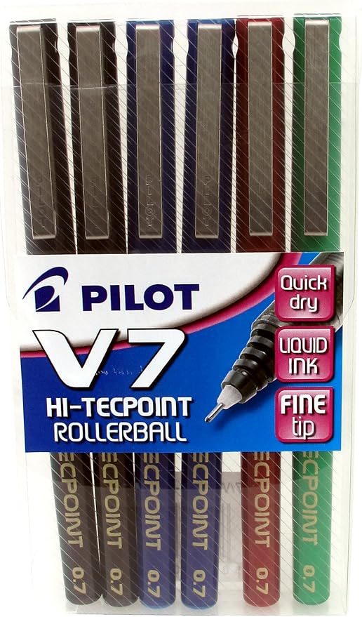 pilot 百乐 v7 hi tecpoint 圆珠笔 带液体墨水 6 件装 分类