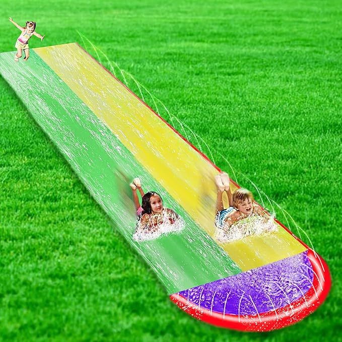 儿童成人的草坪水滑梯,15.7 英尺(约 39.