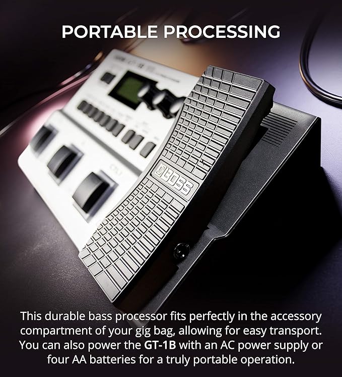 Boss Gt 1b 低音效果处理器 包括 Blucoil 电源纤薄交流 直流适配器 适用于9 伏直流670ma 和5 个可重复使用的电缆扎带 亚马逊中国 乐器