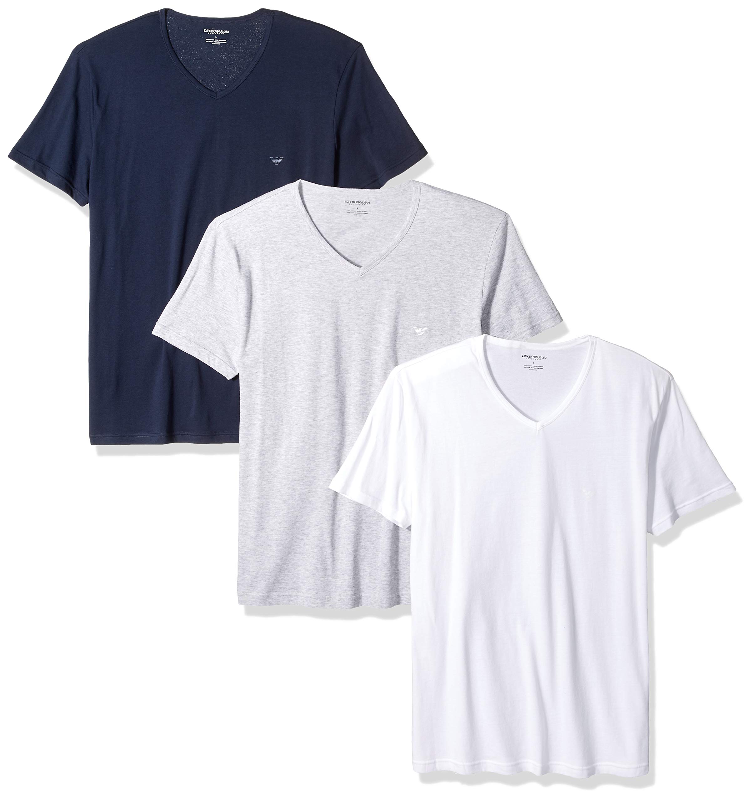 Emporio Armani Men's regular V-neck T-shirt 3-piece set