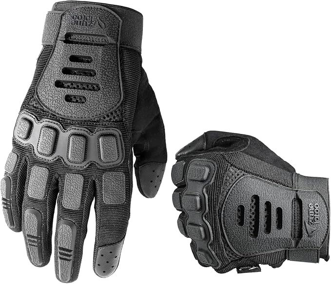 橡胶防护全指战术手套适用于气枪狩猎骑行摩托车(小号)