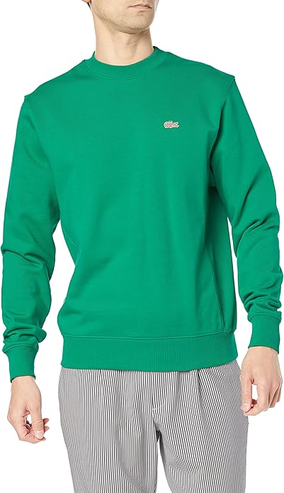 lacoste 法国鳄鱼 运动衫 [官方] 法国鳄鱼 纯色 圆领运动衫 男士