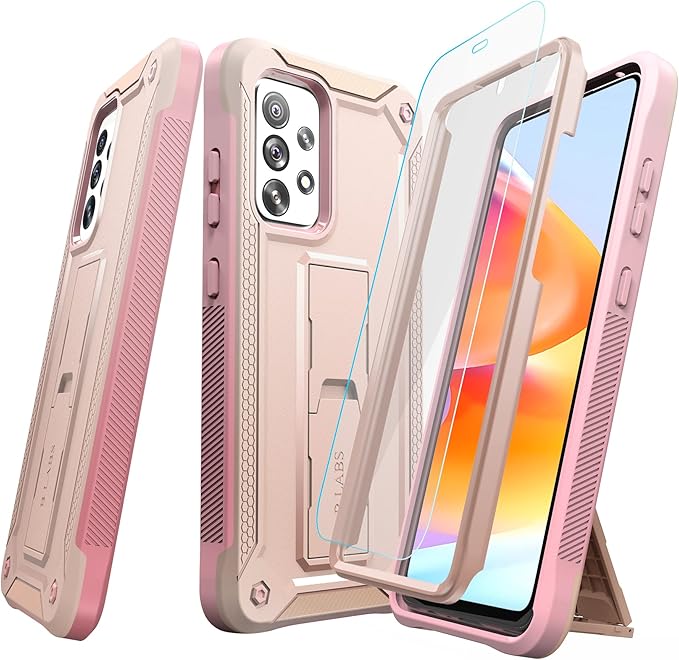 b labs 三星 galaxy a52 5g 手机壳 [额外前框] 全身双层坚固皮套和