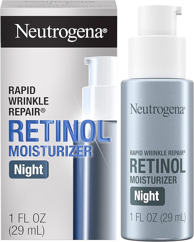 neutrogena 露得清 快速皱纹修复 夜间面部保湿霜,抗皱面霜和颈霜,含