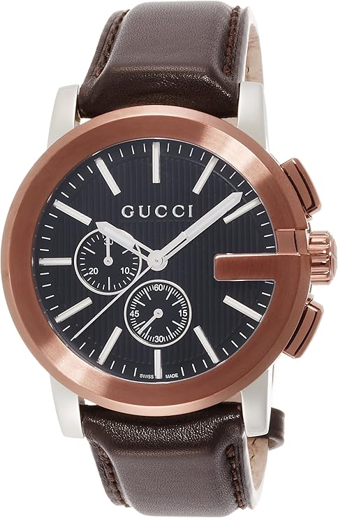 [古驰]gucci 腕表 g chrono 黑色表盘 ya101202 男士 : 亚马逊中国