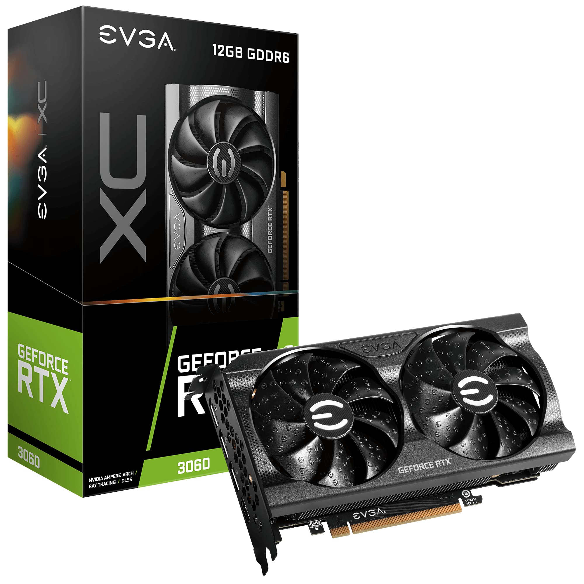 EVGA GeForce RTX 3060 XC Games,12G-P5-3657-KR,12GB GDDR6,DualFan, Metal baking sheet